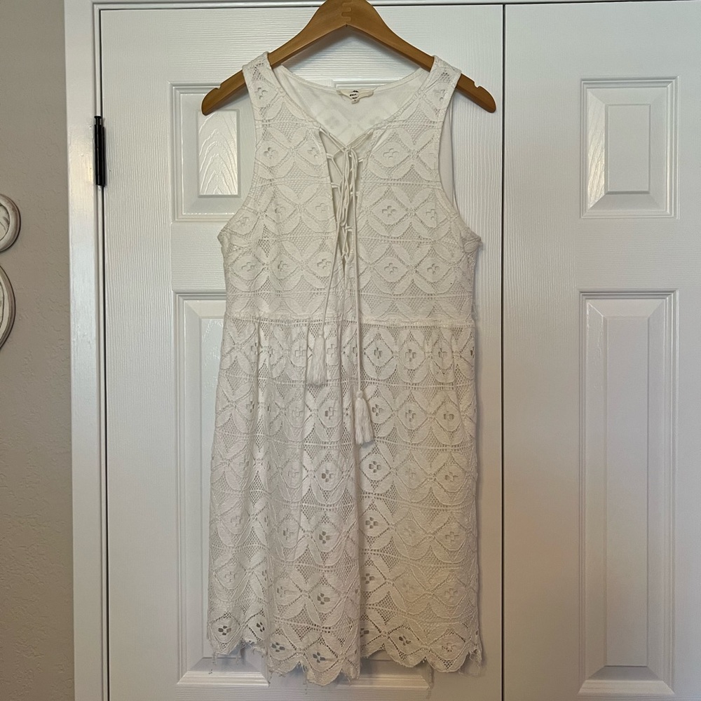 White mini dress